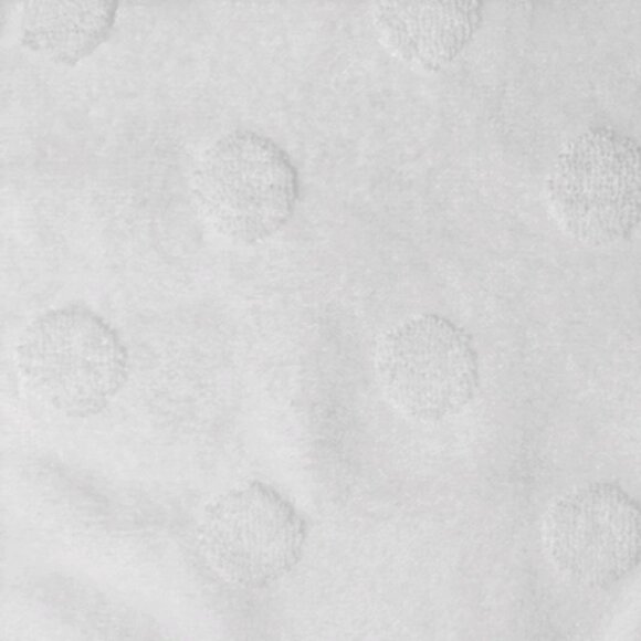 2 new Winter Wonderland 100% Cotton 27x54" BATH Towels - WHITE DOTS on WHITE - Picture 2 of 8